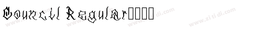 Council Regular字体转换